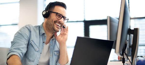 Man talking on phone
