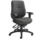 Office chair with lumbar support, arm rests and wheels