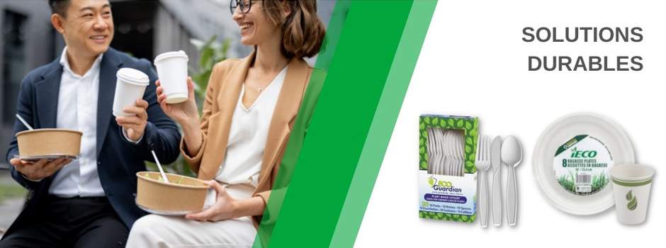 Sustainable food service supplies help make it easy for employees to enjoy meals.
