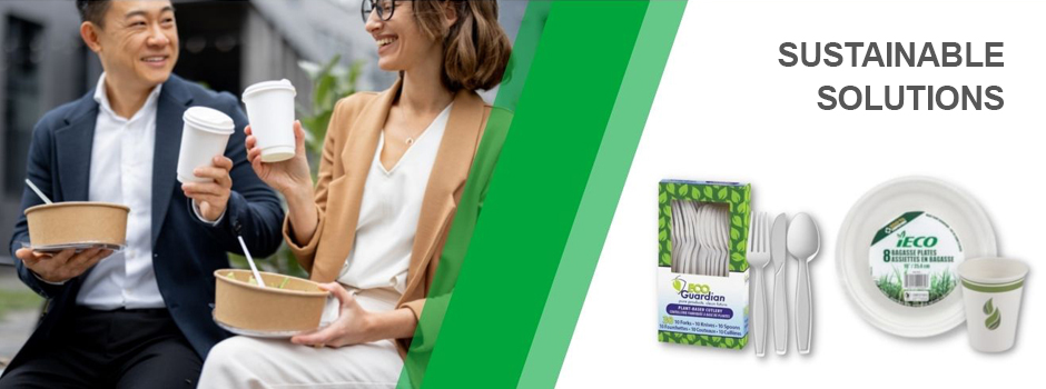 Sustainable food service supplies help make it easy for employees to enjoy meals.