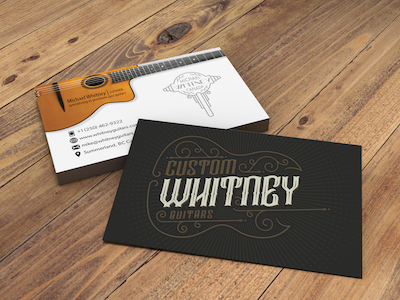 image of Whitney guitar business cards