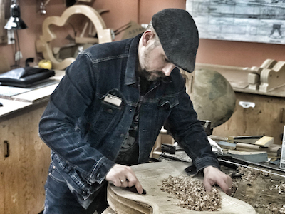 image of Whitney Guitars Carving Archtop CloseUp