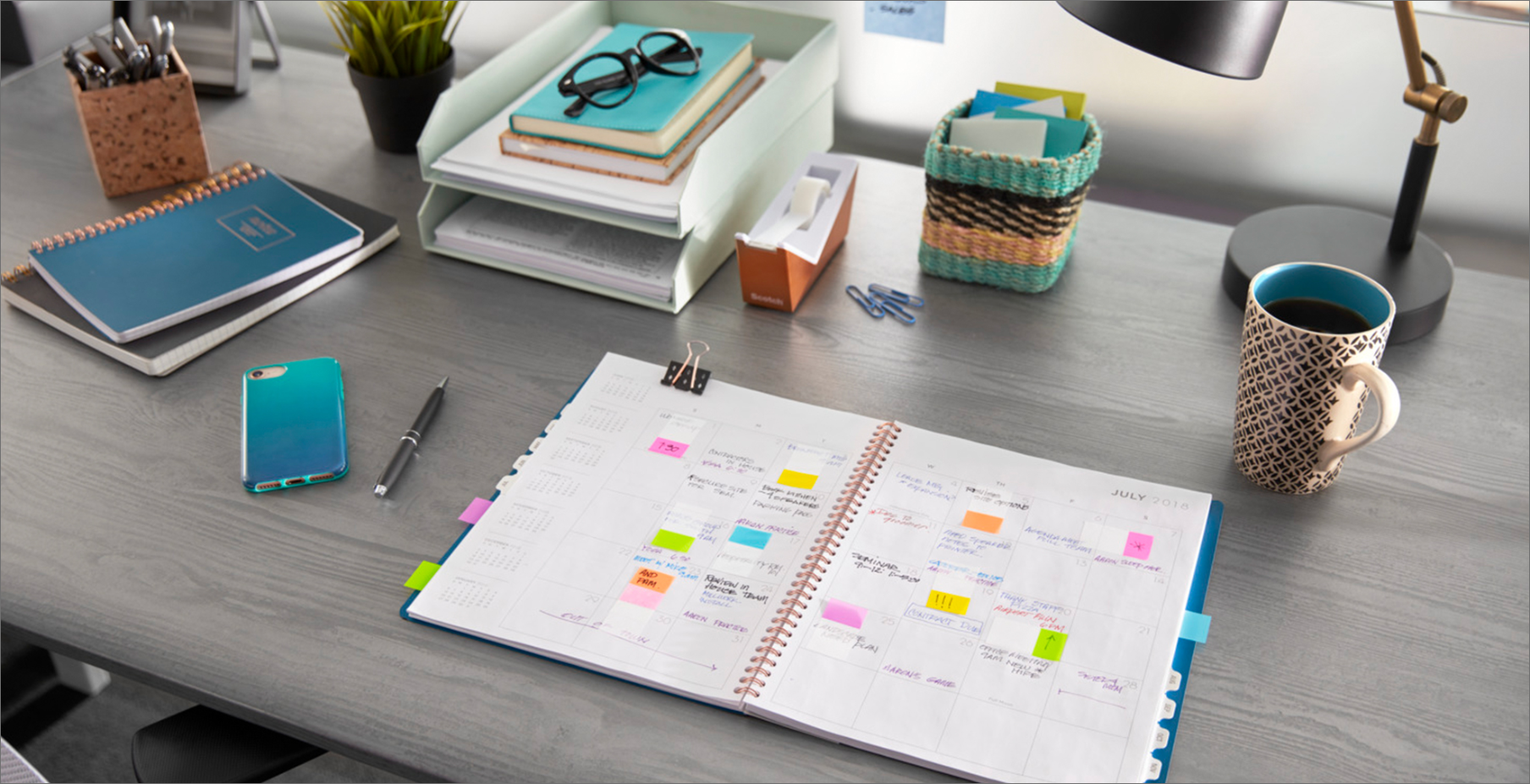 Post It Notes On Desk